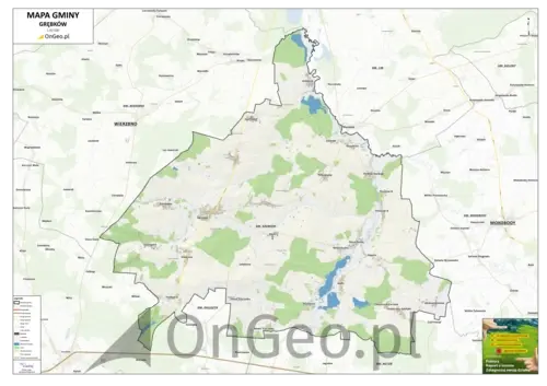 Mapa gminy Grębków